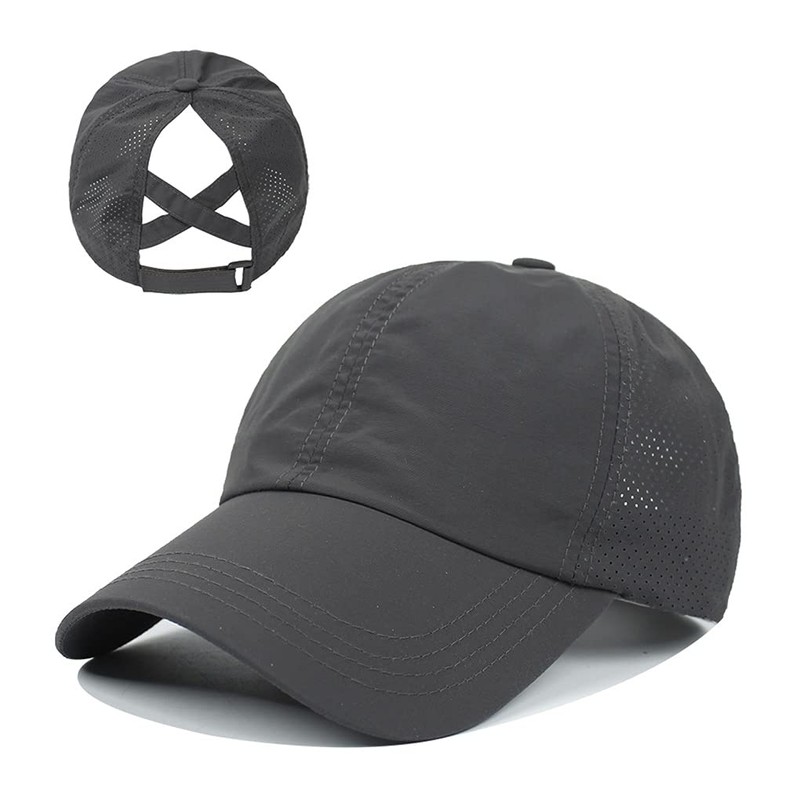 Hadwii Baseball Cap Women's Mesh Ponytail Baseball Hat Breathable Sun