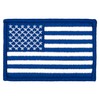 Blue & White American Flag Embroidered Patch 2" x 3"