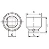 JTC 25.4 mm Impact Square Socket 21 mm 25.4 mm