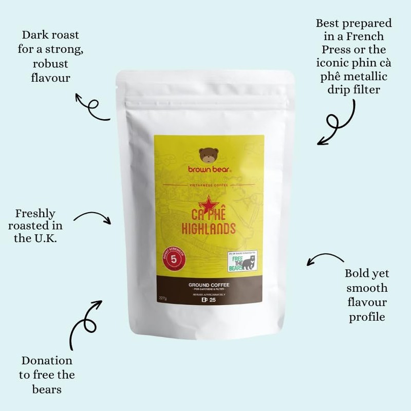 Vietnamese Ground Coffee 227g - Very Strong Dark Roast Vietnam