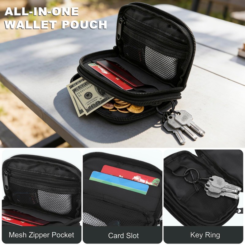 E-Tree RFID Blocking Credit Card Holder with Keychain, ID Badge