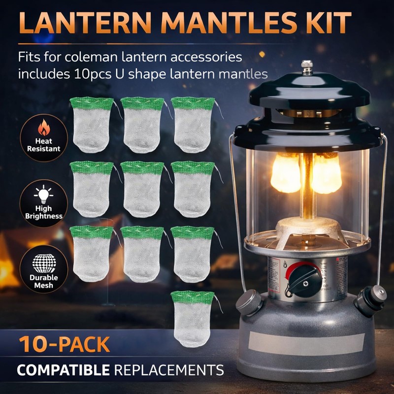 10-Pack Coleman Lantern Mantles, String Tie Lantern Mantles #21 Mantles