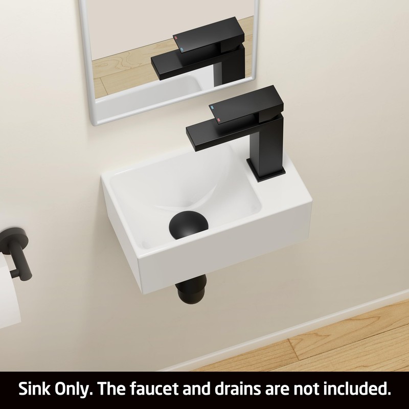 KES Small Vessel Sink, Floating Sink Bathroom 12" X 7"