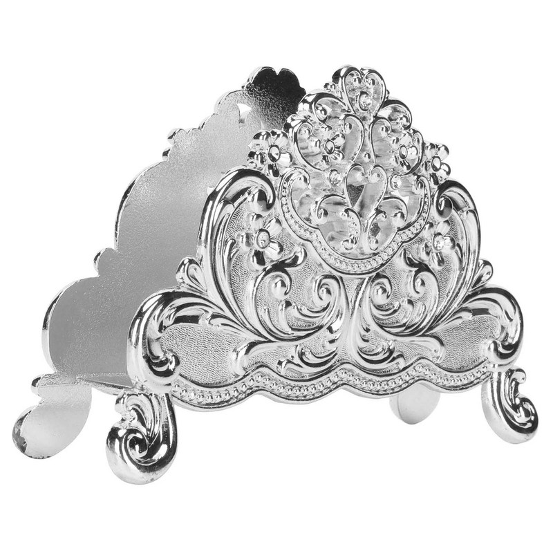 Napkin Holder European Style Metal Hollow Flower Pattern Paper Tissue