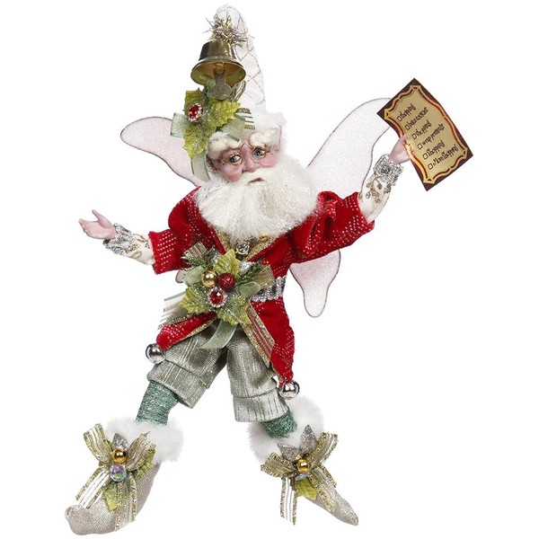 Goodwill Mark Roberts 10-inch Santa Fairy with Christmas List, Red/