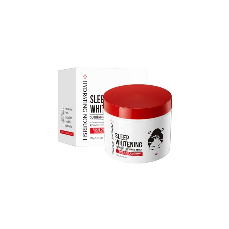 Bluemega Mascarilla de Dormir Hidratante con Ácido Kojico Sin Enjuague