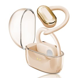 SLuB Open Ear Bluetooth Headset, Bluetooth Wireless Sports Headset, Air Conduction, Bluetooth 5.3, IPX5 Water Resistant, For Running, Fitness and Gaming (Khaki)