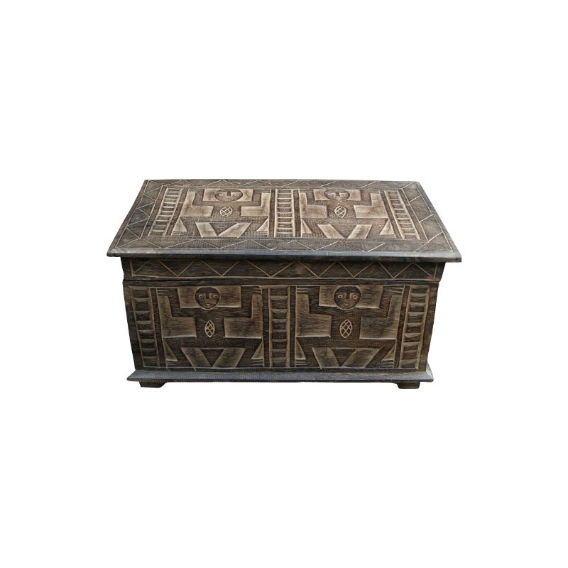 Handbeschnitzte Balsa Wood Chest in 3 Sizes/Chests Boxes – Size: