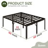 Yicensen 22 Inch High Queen Bed Frame Rounded Corner No