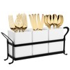 NelyBet Utensil Holder Silverware Caddy for Party Countertop, 3pcs Bins