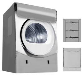 Toaren Washing Machine Cover, Washing Machine Cover for Top Loader, Tumble Dryer Cover, Waterproof for Outdoor Use, Grey (XL 60 x 64 x 85 cm)