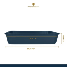 MasterClass Square Baking Tin/Small Roasting Pan with PFOA Non Stick, Heavy Duty Carbon Steel, 23 x 23 cm