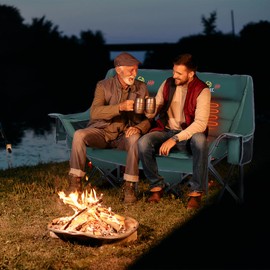 Nice C Heated Camping Chair, Camping Couch, Heated Chair, Heated Double Camping Chair, Loveseat Camping Chair, Heated Camping Chair for Adults, Oversized Heated Loveseat, Extra Padded w/Cooler Bag