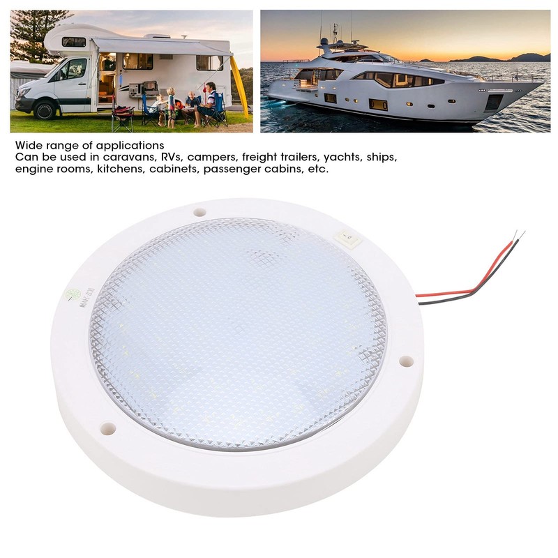 MUNEFE 12V Round Led Panel Light, LED Downlight, LED Boat