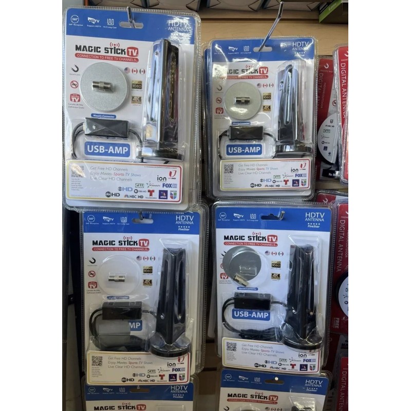 Magic Stick TV MS-60BK Signal Booster Antenna for Digital HDTV