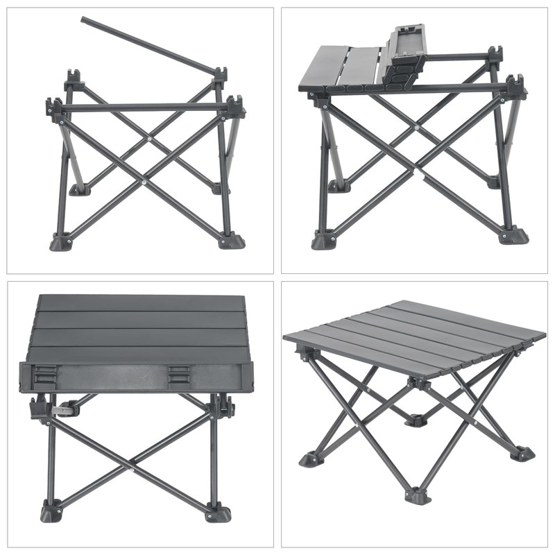 Wind Tour Roll-Up Camping Table, 4-Person Lightweight Portable Outdoor Table