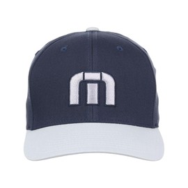 TravisMathew Skipper - Gorra ajustable, Azul marino/Gris, Talla única