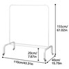 JIUYOTREE Metal Clothing Rack with Wheels, 43.3 Inches Rolling Clothes