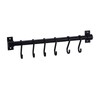 WONMILLE Gourmet Kitchen Utensil Rack with 6 Hooks, Wall Mounted