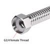 sourcing map Corrugated Pipe Stainless Steel Water Pipe G3/4 Internal