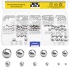 Mardatt 265 Pcs 12 Sizes Precision Bearing Steel Ball Assortment
