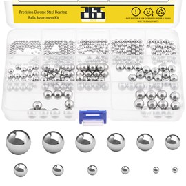 Mardatt 265 Pcs 12 Sizes Precision Bearing Steel Ball Assortment Kit with Storage Box 1/2'' 3/32’’ 1/8" 5/32" 3/16" 7/32" 1/4" 9/32" 5/16" 11/32" 3/8" 13/32"