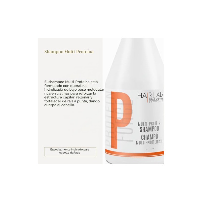 Salerm Hairlab Multi-Protein Shampoo, 10.6 Ounce300 ml
