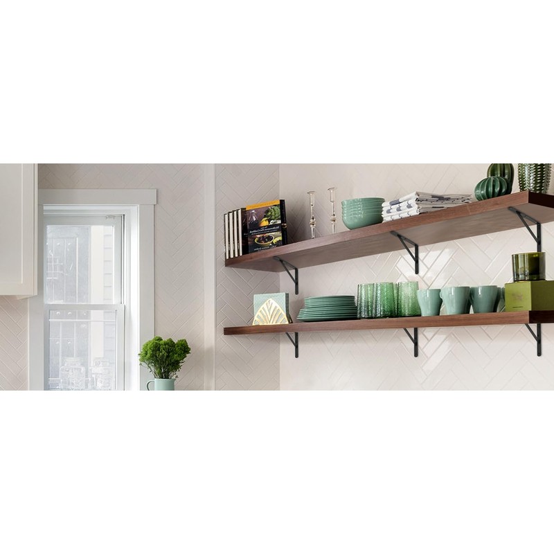 8 Pack L11 x H 8" Black Heavy Duty Shelf