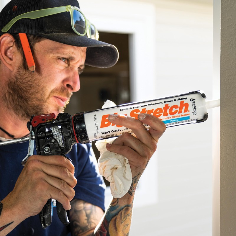 Sashco Big Stretch Acrylic Latex High Performance Caulking Sealant, 10.5