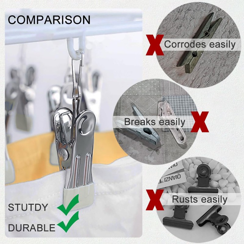 Pinzas para ropa (66, gris)