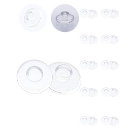 MYCOURAG 10 Pairs Srew in Silicone Rubber Nose Pads,9mm x 4mm Replacement Nose Pieces for Eyeglasses,Glasses,Sunglasses
