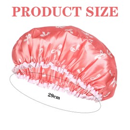 Shower Cap Shower Caps for Women Reusable Hair Cap Cover Waterproof Double Layers Bath Cap Hats Elastic Bonnet De Douche for Women Spa Salon Home Hotel 2 pcs