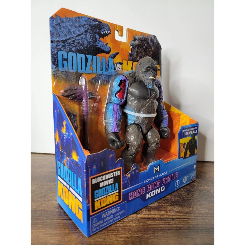 Playmates GVK Godzilla vs Kong 6" Hong Kong Battle Kong