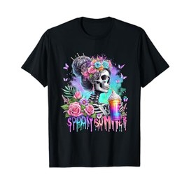 Funny Skeleton Party SPOOKY SUMMER Drinks Summerween Vibes T-Shirt