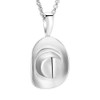 SS9721 Cowboy Hat Stainless Steel Cremation Urn Pendant Necklace Memorial