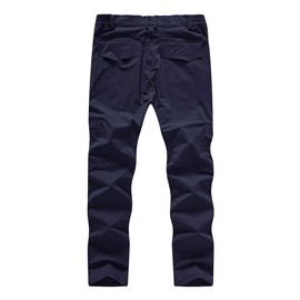 BASUDAM Men's Cargo Hiking Pants Quick Dry Lightweight Stretch Water Resistant Summer Outdoor Work Travel with Pockets Navy 38