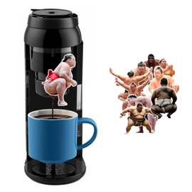 Q.CUTIANS Funny Stickers - Office Coffee Maker Water Dispenser Water Spout Decoration Vinyl Decal - Bathroom Kitchen Sink Toilet Waterproof Joke Gifts for Prank Lovers (Sumo Pattern - 1)