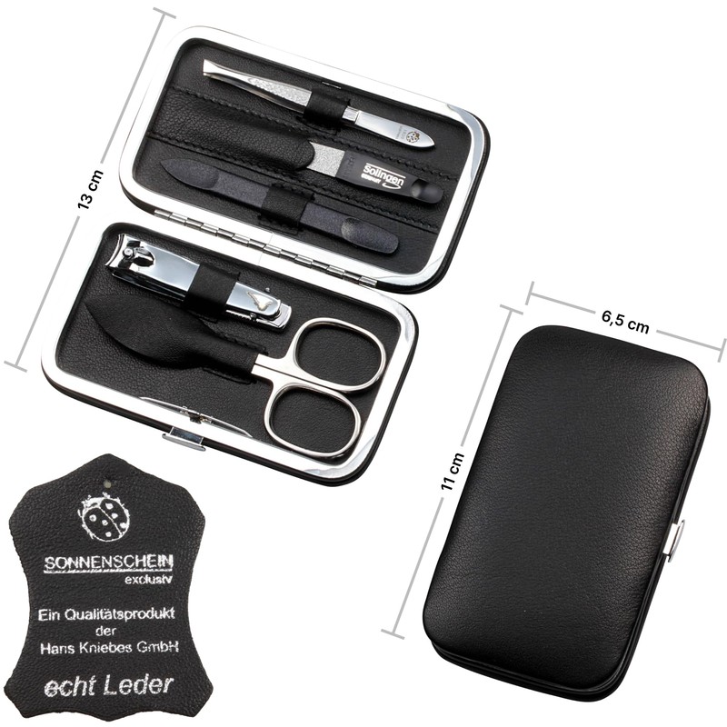 Sonnenschein by Hans Kniebes Manicure Set, 5 Pieces, Nail Scissors,