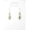 "Handmade" Football Earrings Pig Skin .925 sterling silver Hooks Pewter