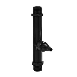 Fertilizer Injector Tube, Irrigation Venturi Fertilizer Injector with 1/2" 3/4” 1” Inch Garden Fertilizer Mixer Injector Tool Plastic Black (1/2 inch)
