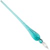 HRBIN hb21433 Elban Glass Pen Swirl Turquoise, Traditional French Brand Founded in 1670 (Handcraft) Paper File with Nib Adjustment Paper File