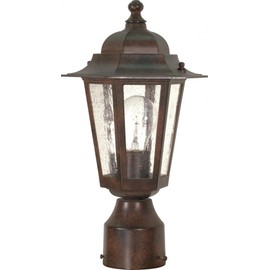 Nuvo 60/995 One Light Post Mount, Bronze/Dark