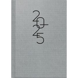 rido/idé Mentor Book Calendar (2025), 1 Page = 1 Day, A5, 352 Pages, Balacron Cover, Silver