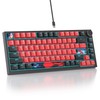 Mosptnspg 75% TKL Wired Mechanical Keyboard,RGB Backlit Gasket Mount 82
