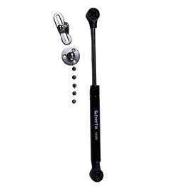 Berta 10 Inch 100N/22 LB Hydraulic Soft Open Gas Springs/Struts for Cabinets, Furniture Cabinet Doors Lift/Lid Stay/Support Hinges for RV Platforms with Brackets and Screws (Black, 4)