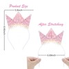 Casoty Pink 4th Birthday Crown, 4th Birthday Decorations, 4th Birthday