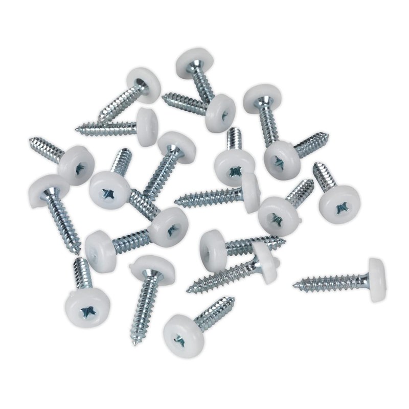 KafTon 20Pack Number Plate Fixing Fitting Oversized Screws 5x Blue,