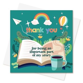 Thank You Card from Child - Thank You For Being An Important Party Of My Story Card for Teacher End Of School Term/Nursery Card/Teaching Assistant/Doctor/Nurse