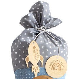 BOFUNX 2 Pieces School Cone Pendant Wooden Sugar Bag Wooden Pendant Name Tag Gift Tag School Cone Sugar Bag Decoration First Day of School Decoration