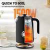 PUKOMC Electric Kettle, 1.7L Stainless Steel Tea Kettle with Temperature
